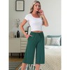 INSPIRE CHIC Women's High Waisted Pajama Shorts Viscose Comfy Soft Knee Length Long Shorts with Pockets - 3 of 4