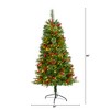 Nearly Natural 5-ft Norway Mixed Pine Artificial Christmas Tree with 200 Clear LED Lights, Pine Cones and Berries - 2 of 4