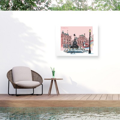 Trademark Fine Art - Jill White Piccadilly Circus Matted Framed Art