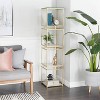 Glam Metal Marble Square Shelving Unit 4 Tier Gold - Olivia & May: Chic Minimalist Display Organizer, No Assembly Required - 2 of 4