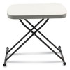Alera Height-Adjustable Personal Folding Table, Rectangular, 26.63" x 25.5" x 25" to 36", White Top, Dark Gray Legs - 4 of 4