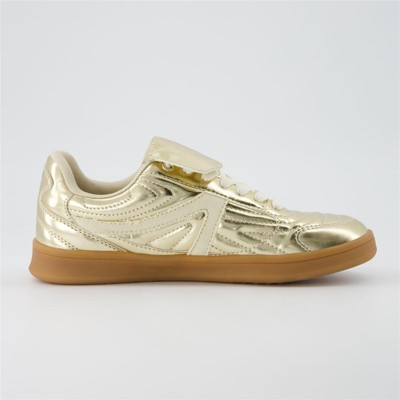Женские кроссовки CUSHIONAIRE Women's Astro Retro Sneaker, Lace-Up Design +Memory Foam, Wide Widths Available, gold sneakers for women, Gold Metallic, 6 — фото 4