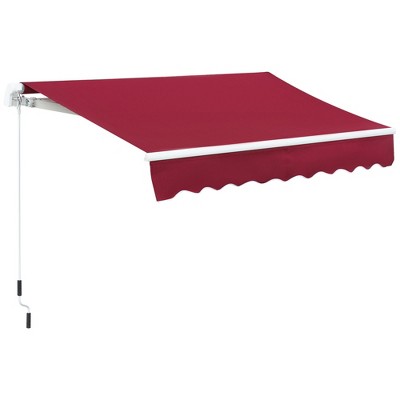 PAGED Retractable Door Awning Water-Resistant Fabric Awning for Door Entrance Aluminum Frame for Gardens, Yard