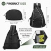 Unique Bargains Lightweight Durable Water Resistant Multi-Functional Tennis Pickleball Sling Bags 1 Pc - 3 of 4