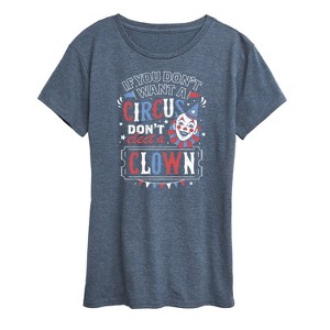 Women's - Instant message - Don't Clown Short Sleeve Graphic T-Shirt - 1 of 4