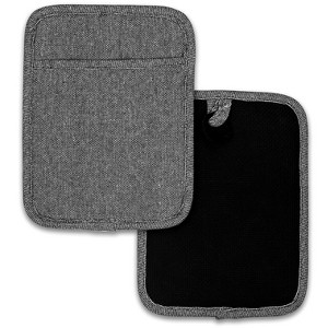 Home Mart Goods Black Heat Resistant Thick Soft Quilted Lining Kitchen Oven Pot Holders With Neoprene and Cotton Non-slip - 2 Pack - 1 of 4