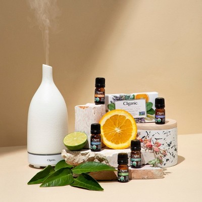 Organic Aromatherapy Essential Oils Set with Eucalyptus and Lavender