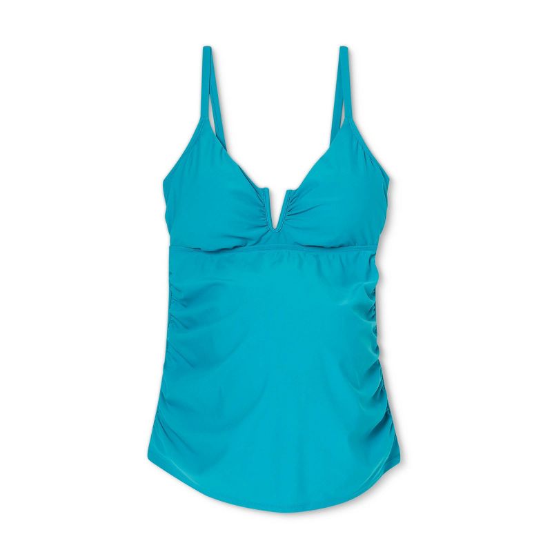 V-Wire Maternity Tankini Top - Isabel Maternity by Ingrid & Isabel™ Blue, 1 of 3