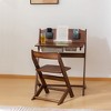 Wooden Study Desk, Home Office Desk, Children's Desk, Reading, Writing, Computer, Height Adjustable, With Drawer, For Small Spaces (With Chair) - 4 of 4