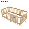 Okak Twin Rectangular Solid Wood Bed Frame,Modern Floor Bed for Toddlers/Kids Bedroom - 3 of 4
