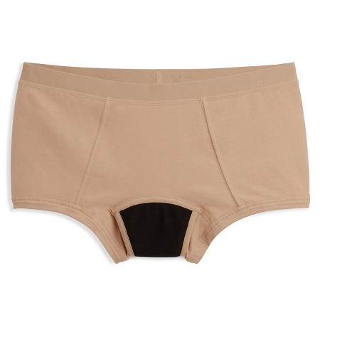 Hanes Comfort, Period. Girls' Period Boyshort Underwear, Moderate Leaks,  4-Pack