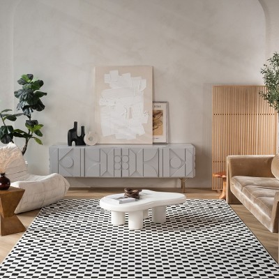 Rug Branch Maise Checkered Modern Indoor Outdoor Area Rug