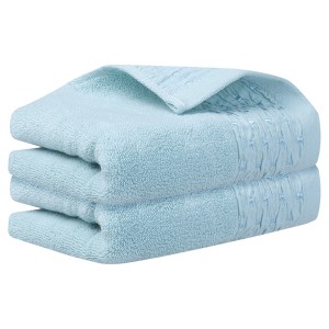 Unique Bargains Embroidery Pattern Cotton Comfortable Hand Towels for Bathroom Kitchen 14" x 30" - 1 of 4