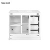 Mshliw 36" Modern Bathroom Vanity with Ceramic Sink, Soft-Close Doors, Adjustable Shelf & 3 Drawers for Small Bathrooms - 3 of 4