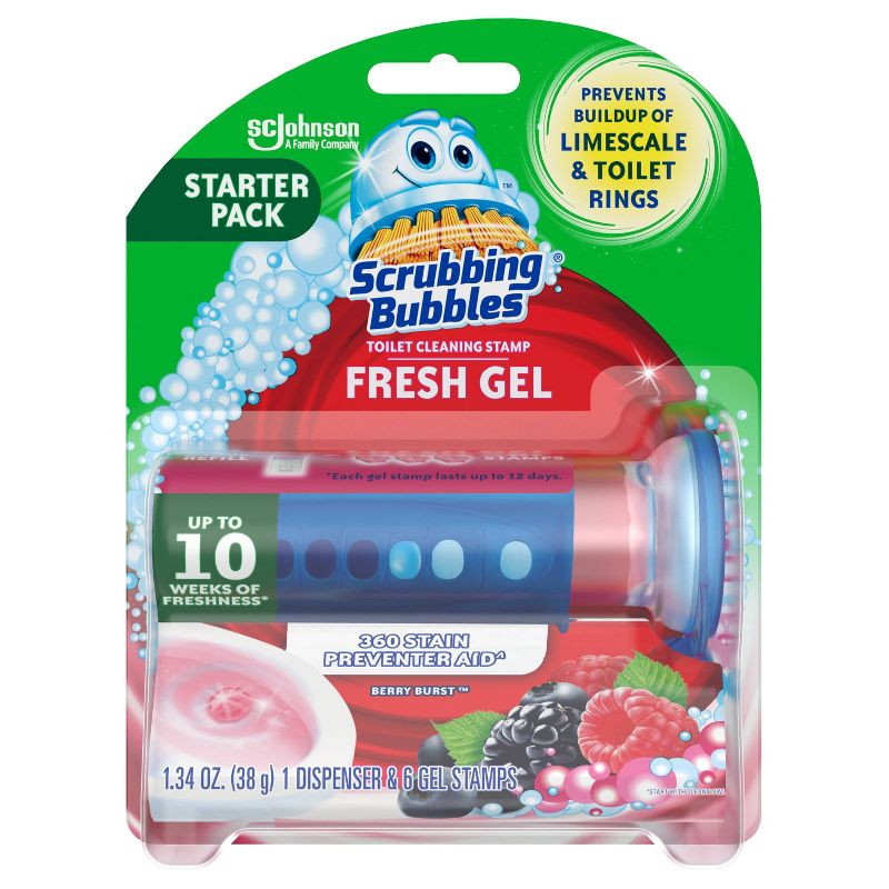Scrubbing Bubbles Berry Burst Fresh Gel Toilet Cleaning Stamp - 6ct, 1 of 10