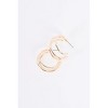 Slickblue Gold Open Hoop Earrings with Triple Thin Multi-Circle Design, Trendy Statement Jewelry, 1" - 2 of 2