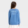 Girls' Relaxed Fit French Terry Pullover Shirt - Cat & Jack™ - 3 of 4