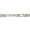 Black Bow Jewelry Mens 7.75mm Sterling Silver Solid Figaro Anchor Chain Necklace - 4 of 4
