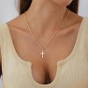 Cross Necklace for Women: 14K Gold & Silver Plated, Minimalist Dainty Religious Pendant, Daily Wear Jewelry Gift - 2 of 4