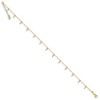 Black Bow Jewelry 14k Yellow Gold Oval Chain and Dangle Circle Charms Anklet, 9 Inch - 2 of 4