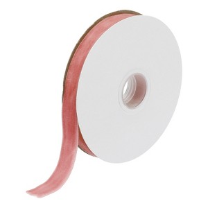 Unique Bargains Soft Single Face Spool Silky Velvet Ribbon for Bouquets DIY Crafts - 1 of 3