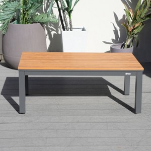Moda Furnishings 43.3"*23.6"*16.6" Outdoor Patio Aluminum Rectangle Coffee Table - 1 of 4