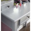 Roundhill Furniture Sanlo Wooden Vanity, Make Up Table and Stool Set, Silver - 4 of 4