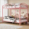 Jojoka Twin over Twin Bunk Bed with Stairs, Heavy-Duty Metal Frame & Arched Guardrails - Space-Saving Design - 4 of 4