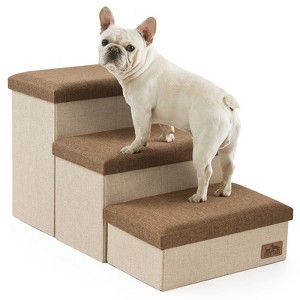 Cozy Kiss Multifunction Dog Stairs with Storage - Foldable Pet Steps and Ramp for Home and Travel - 1 of 4