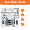 Kids Kitchen Playset with Plenty of Play Features, Cooking Toy Kitchen Set with Stove Removable Sink Microwave Storage Cabinet, Wooden Play Kitchen - 4 of 4