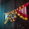 Store Indya Decorative Artificial Marigold and Pearl Toran, Traditional Orange Flower Hanging (Design 1) - 3 of 4