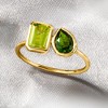 Ross-Simons 0.90 Carat Peridot and .50 Carat Chrome Diopside Toi Et Moi Ring in 14kt Yellow Gold - 4 of 4