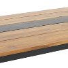 Lindsey Rectangular Outdoor Dining Table: Acacia Wood, Metal Frame, 6-Seater - Christopher Knight Home - 2 of 4