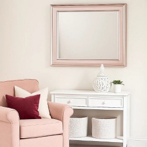 Royal Hampton 64 Inch Contemporary Style Wooden Frame Mirror, Rose Pink - 1 of 4