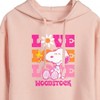 Women's - Peanuts - Love Woodstock Cropped Graphic Hoodie - 2 of 4