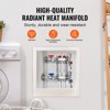 VEVOR 2-Branch Radiant Heat Manifold, 1/2" PEX Tubing Manifold, Stainless Steel PEX Manifold for Hydronic Radiant Floor Heating, Silver - 3 of 4