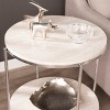 Silas Round Faux Stone End Table - CK5742 - Charcoal - SEI - 3 of 4