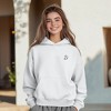 Dalix Heartly Ghost Embroidery Relaxed Hoodie Soft Fleece Sweatshirt Fit Lounge Womens - 4 of 4