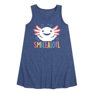 Girls' - Instant Message - Smilealotl Graphic Sleeveless Aline Dress - 1 of 4