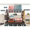 2 Tier Dish Racks for Kitchen Counter, Dish Drying Rack with Large Capacity Drain Board Set, Cup & Cutting Holder Kitchen Storage Organizers - 4 of 4