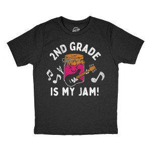 Youth Funny T Shirts 2nd Grade Is My Jam Sarcastic School Graphic Novelty Tee For Kids - Crazy Dog Youth T Shirt For Foodies - 1 of 4