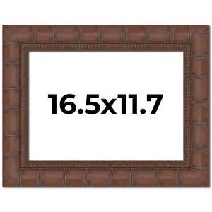 PosterPalooza | 16.5x11.7 Wide Bamboo Picture Frame, UV Acrylic, 4 Finishes - 1 of 4