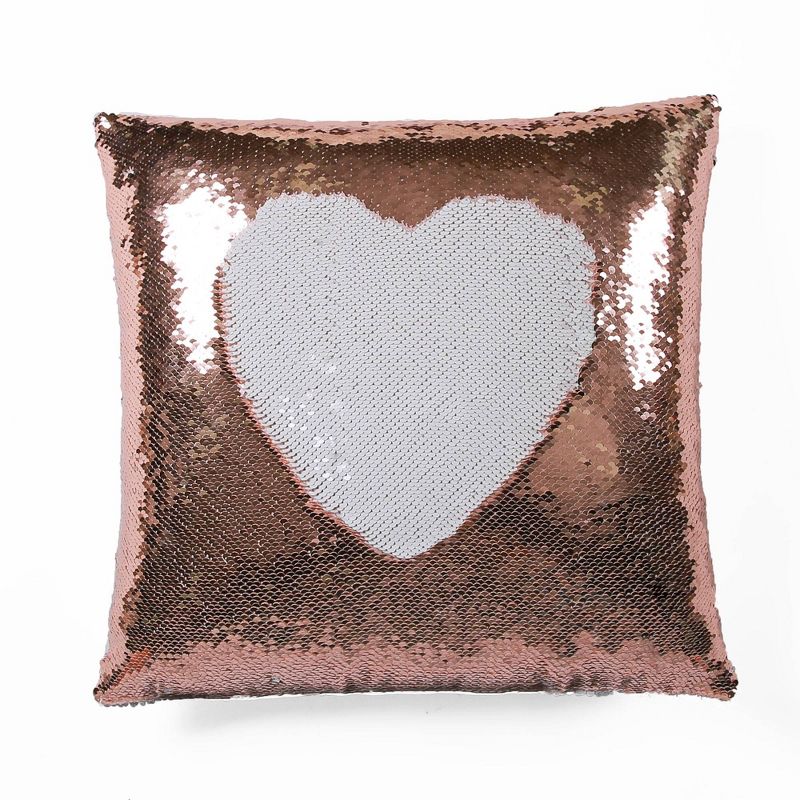 Mermaid Sequins Throw Pillow Pink/White - Lush D&#233;cor, 3 of 8