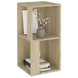 CLIHOME 2-Tier Side End Table Corner Cabinets Bedside Sofa Table With Storage Shelves - 1 of 4