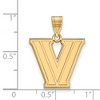 Black Bow Jewelry 14k Yellow Gold Villanova Wildcats NCAA Medium Pendant - 2 of 3