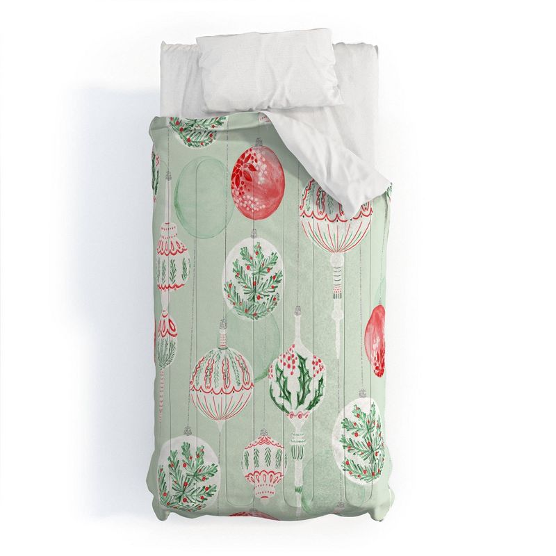 Jacqueline Maldonado Christmas Ornaments Cotton Comforter & Sham Set - Deny Designs, 1 of 5