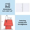 Yoobi 8"x10.5" Peanuts 1 Subject Notebooks Wide Ruled with Pen Red Snoopy Doghouse, School Supplies - 3 of 4