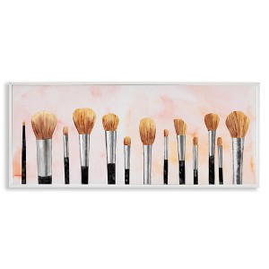 Stupell Industries Pink Makeup Brush Collection, 24" x 10" - 1 of 4