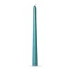 tag Color Studio 12" Traditional Taper Unscented Smokeless Paraffin Wax Candle Teal, Set of 4, Burn Time 8 hrs. - 2 of 3