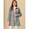 INSPIRE CHIC Women's Winter Classic Single Breasted Outwear Overcoat with Pockets - 2 of 4